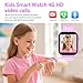 Smartwatch für Kinder, 4G GPS Kinder Smartwatch Uhr Telefon Video und Voice Smart Familienchat SMS WIFI, SOS Sport Schrittzähler Spiele, Kindergeschenke Armbanduhr Uhr für ab 4 Jahren (Violett)