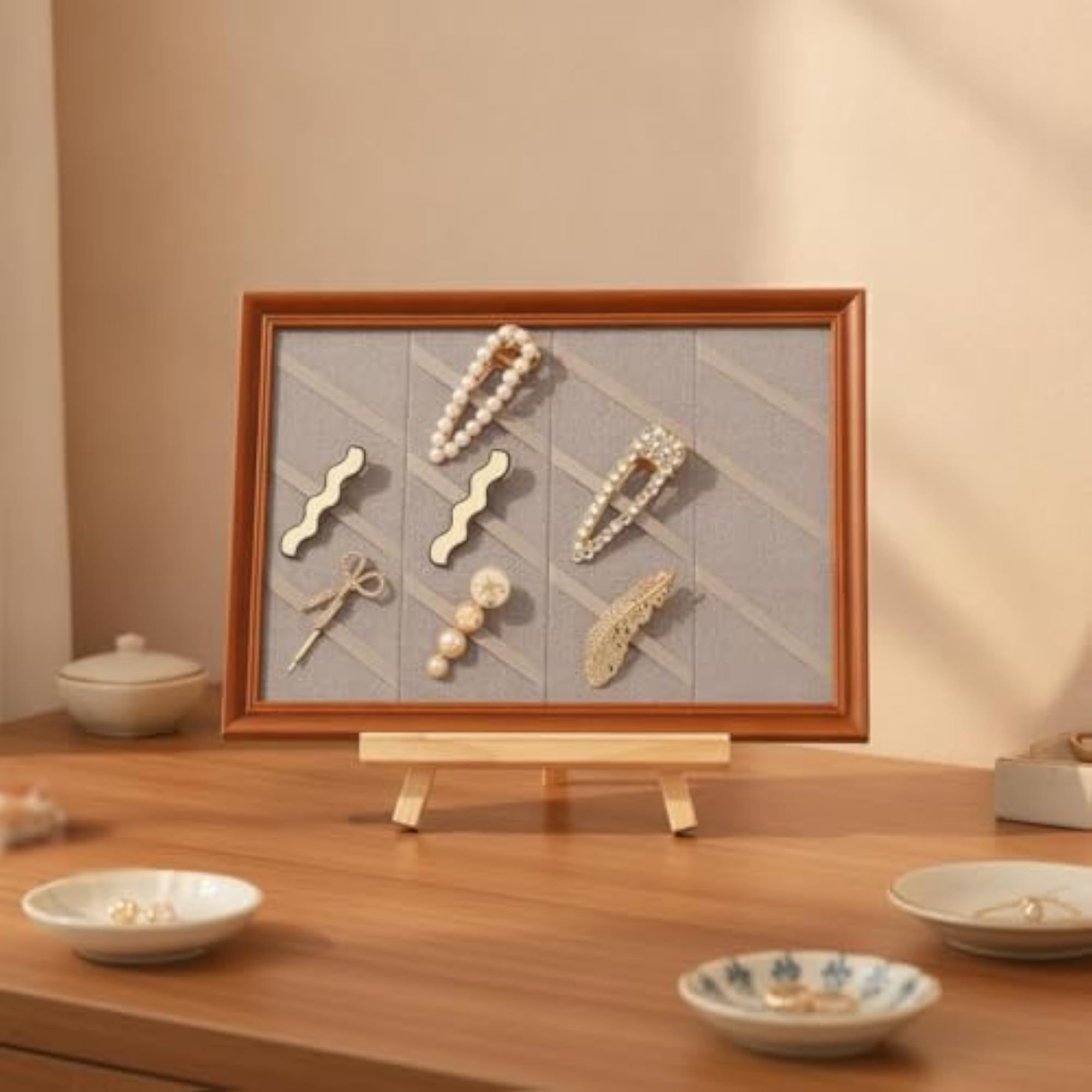 Tabletop Hair Accessory Organizer with Cloth Cover