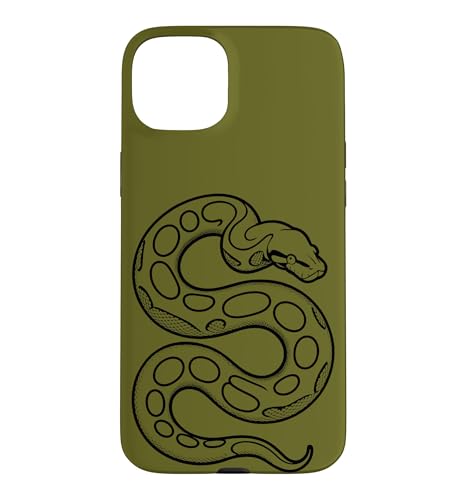 Ball Python Sketch �~�j�}���X�g�� - �O���[�� �X�}�z�P�[�X iPhone 15 Plus �p