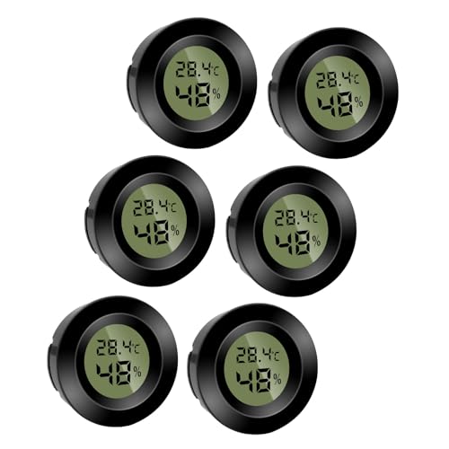 Mini hygromètre thermomètre numérique rond, appareil de mesure de température et d'humidité, hygromètre Celsius(℃) ou Fahrenheit(℉) pour intérieur bureau...
