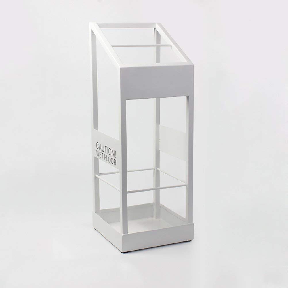 Rangement pour parapluies design blanc et or en acier inoxydable pour l'entrée de la maison