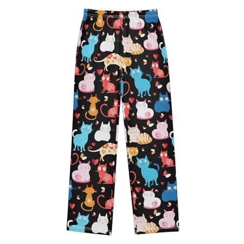 Pajamas Pants Soft Cats Long Sleep Pjs Lounge Pajama Bottoms Elastic Waist with Pockets