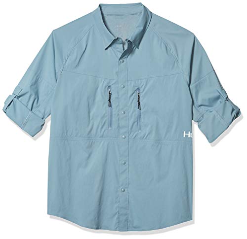 Chemise à manches longues homme HUK : vêtement respirant et léger pour les sorties actives en mer