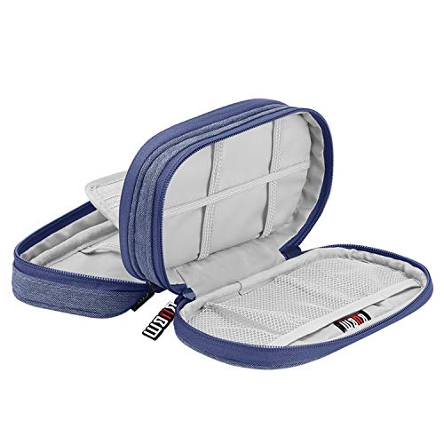 Bubm Double Compartment Storage Case Compatible With Ps Vita And Psp, Protective Carrying Bag, Portable Travel Organizer Case Compatible With Psv And Other Accessories, Blue #TOP6