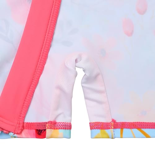 Image of HUAANIUE Toddler Girl Swimsuit Long Sleeve UPF50+ Sun Protection