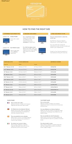 Filtro Privacy Premium & Filtro Anti Luce Blu. Pellicola di Protezione per Monitor e Schermo di Computer PC (20.1" Pollici) - Monitor - Immagine 7