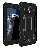 BLU R1 HD Case,SKYLMW Defender With Built in Screen Protector Case for BLU R1 HD 2016 Black