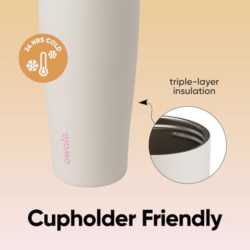 Image of Owala FreeSip Tumbler Insulated Stainless Steel Water Bottle with Built-in Straw and Side Handle, For Travel, Work, School, and Sports, 40oz, BPA Free, Leak Proof, Deaybreak