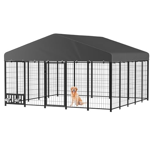 Heavy Duty 10x10 Outdoor Dog Kennel with Roof