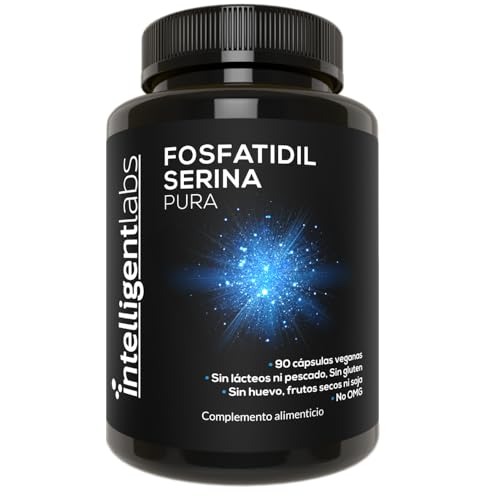 Suplemento de Fosfatidilserina de Intelligent Labs de 100mg, 90 Cápsulas de Alta Potencia, 100% Libre de Soja y Alérgenos, Fosfatidilserina Pura de Lecitina de Girasol