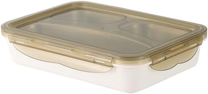 Four Grid Stainless Steel Insulated Lunch Box Portable Lunch Box Detachable Inner Liner(Gray)