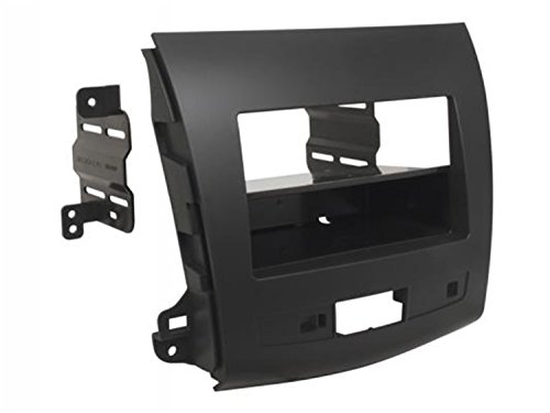 mitsubishi outlander double din - Scosche MI3015B Compatible with 2007-13 Mitsubishi Outlander ISO Double DIN & DIN+Pocket Dash Kit Black