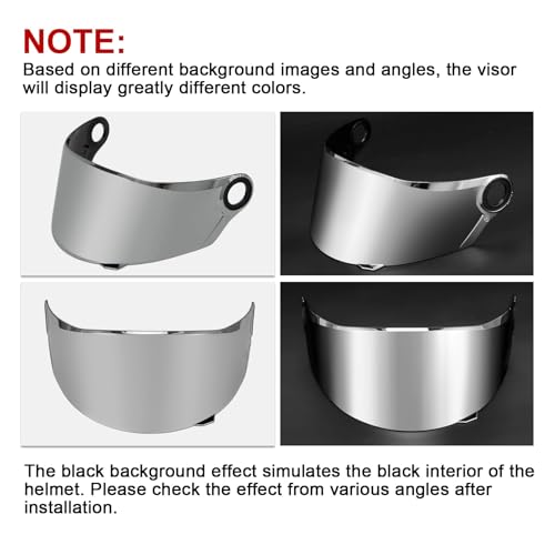 Image of PSLER Shatterproof Motorcycle Helmet Visor for LS2 FF358 FF396,Silver | Impact-Resistant ,UV400 Protection, Motorcycle Tinted Face Shield for LS2 FF358 FF396,Visor Replacement