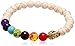 CLÉMENT & HILTON 7 Chakras 8mm Lava Rock Stone Anxiety Bracelet Essential Oil Diffuser Stone Yoga Beads Bracelets Meditation Relax Healing Aromatherapy Bangle for Men Wonmen Kids