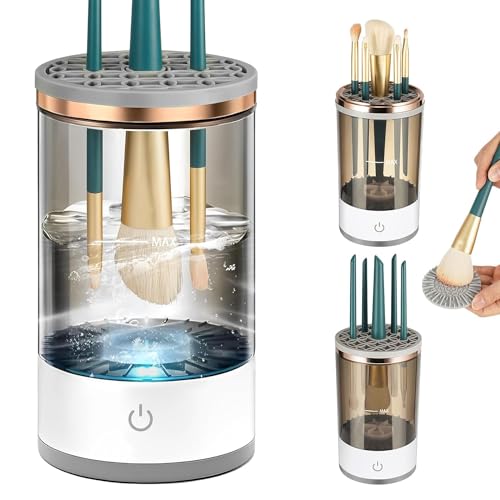 Nettoyeur de pinceaux de maquillage électrique, idée cadeau femme idéale