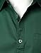 ZEROYAA Men's Casual Urban Stylish Slim Fit Short Sleeve Button Up Dress Shirt with Pocket ZLSC15-Dark Green Large