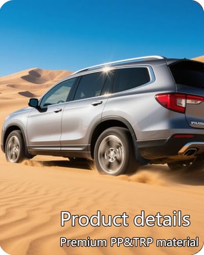 Image of Heavy-Duty Mud Guards & Splash Flaps for 2019-2022 Honda Pilot, Full 4-Piece Set (Front + Rear)