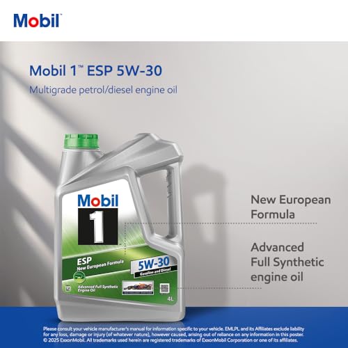 Image of Mobil 1 ESP 5W-30 Fully Synthetic Motor Oil (4L)