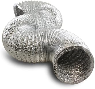 HVAC Premium 8'' Inch Aluminum Hose Flexible Air Duct Pipe for Rigid HVAC Flex Ductwork - 10' Feet