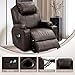 MAGIC UNION Power Lift Chair Electric Recliner Faux Leather Heated Vibration Massage Sofa with Remote Controls Side Pockets for Elderly Catnap (Brown)