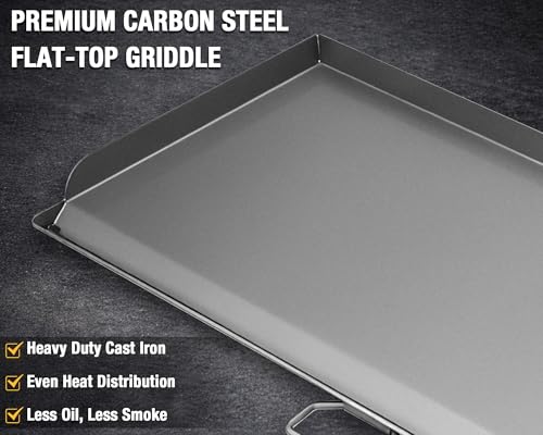 Hisencn Flat Top Fry Griddle for Camp Chef 3 Burner Stove, Compatible with GB90D, TB90LW, TB90, TB90LWG, TB90LWG15, SPG90B, CCH3 - Portable Outdoor Cooking Surface, 16 x 38 in. by Hisencn - Image 3