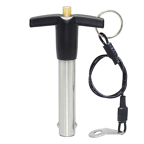 AUZHU- PLT - Métrico- Pasadores de fijación de acero inoxidable Pasadores de bloqueo de bolas Clavijas de posicionamiento de resortes Chinchetas de liberación rápida Perno Tamaño: M 8 mm - L 20 mm