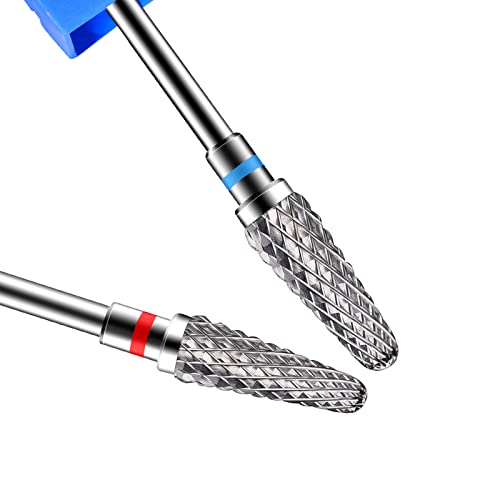 Diesisa 2 Pack Nail Drill Bits For Acrylic Nails, 3/32" Shank Drill Bits For Nails Professional Electric Nail Drill Bits For Home Salon/Fine+Medium Nail Bits - Umbrella #TOP10