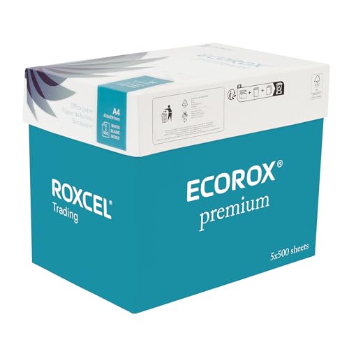Basic Druckerpapier DIN A4 – 2.500 Blatt (5 x 500 Blatt) – Weißes Ecorox Mehrzweck Kopierpapier - CIE Weiße 160 – Ideal für Büro und Heim (1 Karton | 2.500 Blatt) Basic Druckerpapier DIN A4 – 2.500 Blatt (5 x 500 Blatt) – Weißes Ecorox Mehrzweck Kopierpapier - CIE Weiße 160 – Ideal für Büro und Heim (1 Karton | 2.500 Blatt)