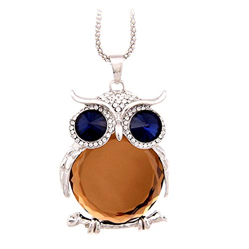 Collana da donna con ciondolo a forma di statuto del giudizio, lunga decorazione a forma di gufo, statue e statuette di gnomo da giardino all'aperto, Misura unica, Acrilico