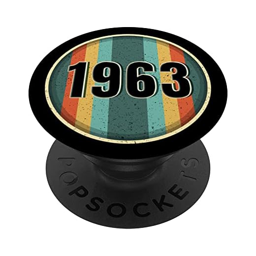 Retro 1963 cumpleaños Pop Socket divertido 1963 cumpleaños 1963 PopSockets PopGrip Intercambiable