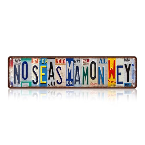 Vintage No Seas Mamon Wey Wall Decor Street Sign Mexico Metal Tin Signs