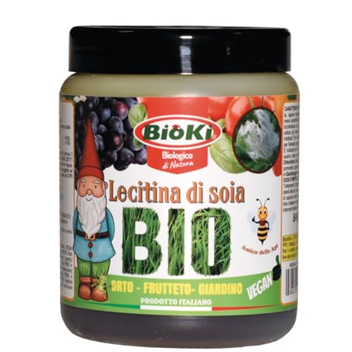 Bioki® Lecitina Bio Barattolo Da 350 G, Potenziatore Delle Difese Da Attacchi Fungini Indicato In Orticoltura, Frutticoltura E Giardinaggio Corroboran