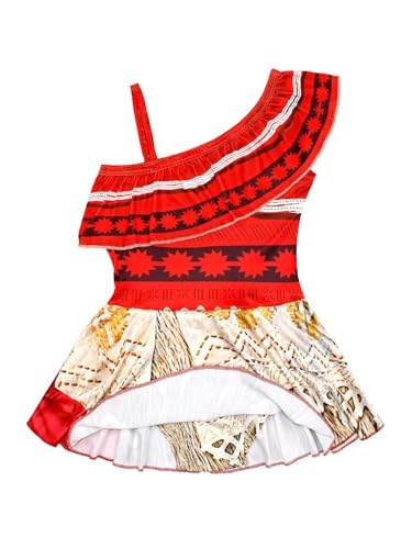 Girls Princess Adventure One-Piece Swimsuit Princess Swimwear Cartoon Anime Character Outfit Ages 2-103