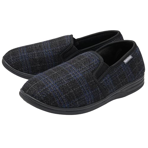Image of NorthSole Mens Twin Gusset Slippers - Black - UK 12