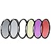 Neewer 52MM Filter Kit for Gopro Hero 3+/4: (6)Filters (UV + CPL+ FLD + ND4 + Yellow + Red) + (1)52mm Lens Filter Ring Adapter + (1)Microfiber Cleaning Cloth + (1)Filter Carrying Pouch