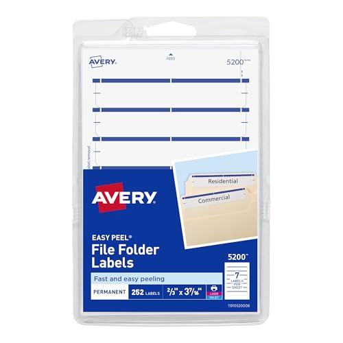 Avery File Folder Labels on 4