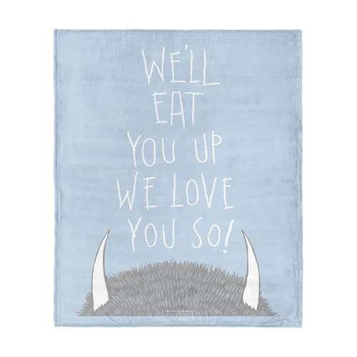 NORTHWEST Warner Bros. Where The Wild Things are, Love You So, Silk Touch Throw Blanket 50 x 60 Inches