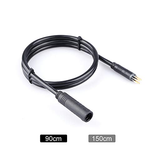 Junstar-EU Cable de extensión de Motor de Rueda de 9 Pines para BAFANG Bicicleta Eléctrica Delantero Trasero Eje Motor Cable 250W 350W 500W Kit de conversión