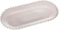 WOLFF - Travessa Oval de Cristal 24cm x 12cm x 2cm - Linha Pearl