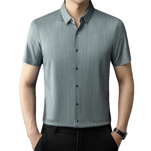 Chemise à manches courtes sans repassage anti-plis pour l'été