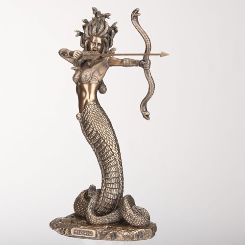 Estatua de Medusa en Resina con Acabado Bronce 9 Pulgadas miniatura 5