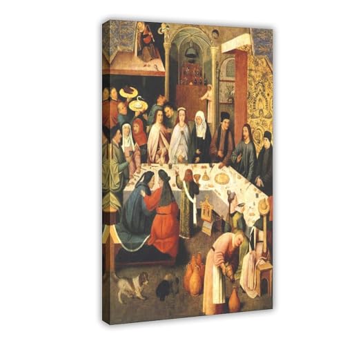 Impression sur toile Noces de Cana de Bosch 20x30 cm décor mural de bureau