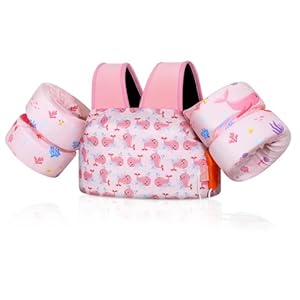 MoKo Kleinkind Schwimmflügel, Schwimmflügel 22-66 lbs Jungen und Mädchen Cartoon Schwimmen Wasser Flügel Pool Schwimmjacke Schultergurte Wasserflügel für Kinder Schwimmen Lernen, Rosa Whale
