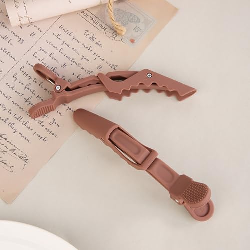 Hh&Ll Alligator Hair Clips For Styling, Sectioning, Neutral Matte Nonslip Crocodile Clip For Women Of Thin Thick Curly Hair 10 Count thumb #2