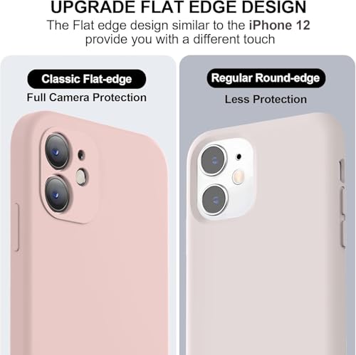 Image of DIZORO Square Candy Liquid Silicone Case iPhone Case Cover for iPhone 11 (6.1 inch), All Cube Series with Microfiber Lining (Pink)