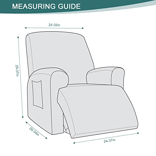 Ruaozz Recliner Sofa Covers Recliner Chair Covers Couch Covers For Reclining Couches With Pockets Washable Furniture Protector With Elastic Bottom thumb #1