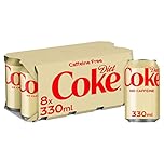 Diet Coke Caffeine Free Soft Drink Cans, 8 x 330 mL