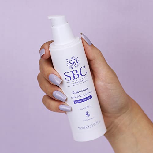 SBC Skincare Bakuchiol Smoothing Serum 100ml, Anti-Ageing Face and Body Serum with Hyaluronic Acid and Rosehip Oil, Gentle - Image 3