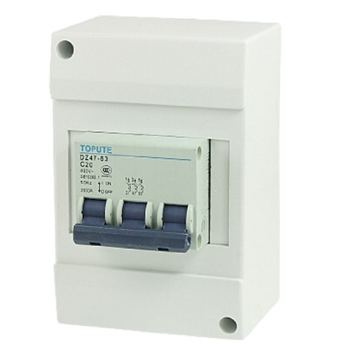 MCB Disjoncteur miniature AC 400V 20A interrupteur tripolaire sous boîtier