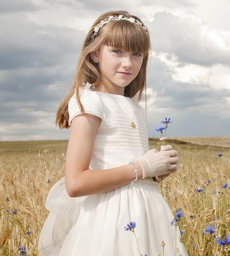 Tiny Gemstone Cross Bracelet for Women, Christian Gifts, Stocking Stuffers for Teens & Women - Easter, Birthday, Christmas Gift - Baptism/First Communion/Confirmation Gifts3